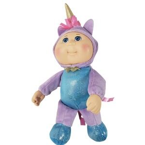 Cabbage Patch Kids Cuties Unicorn Plush Doll Purple Blue Shimmer 2019 CPK 9 Inch
